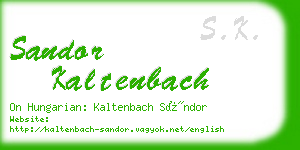 sandor kaltenbach business card